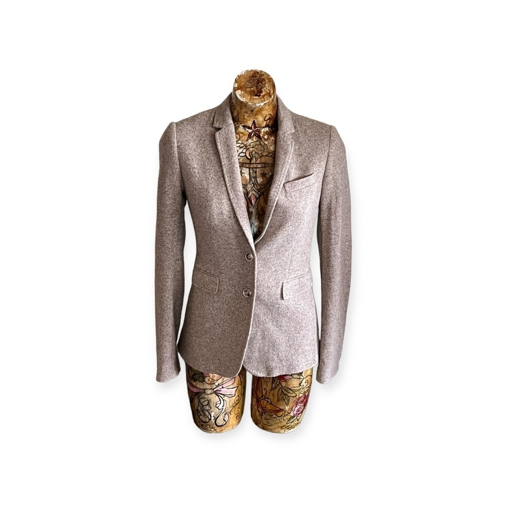 Massimo Dutti blazer business casual office size 4 small wool blend